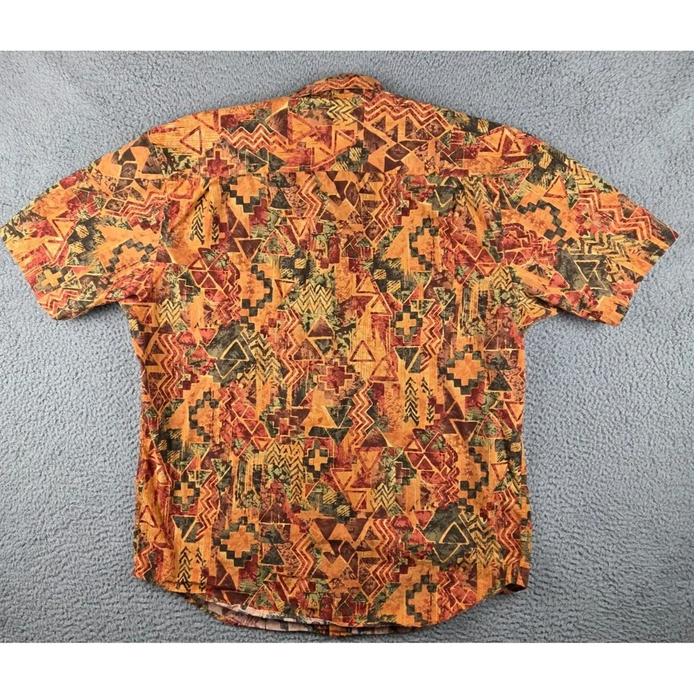 Vintage Banana Republic Safari & Travel Clothing Shirt Mens Large Novelty Print